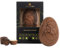 CHOCOLISSIMO - Huevo de Pascua Grande de Chocolate Con Leche Con 4 Bombones de Lujo Sin Alcohol - Regalo de Pascua Noble en Caja de Regalo Oscura, Regalo de Dulces de Pascua