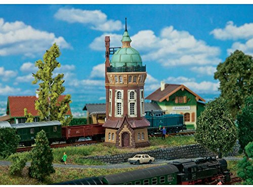 Faller 222144 Wasserturm Bielefeld Modellbausatz für die Modelleisenbahn, One Size, Rot/Ausflug, Einfarbig (Getaway Solids)