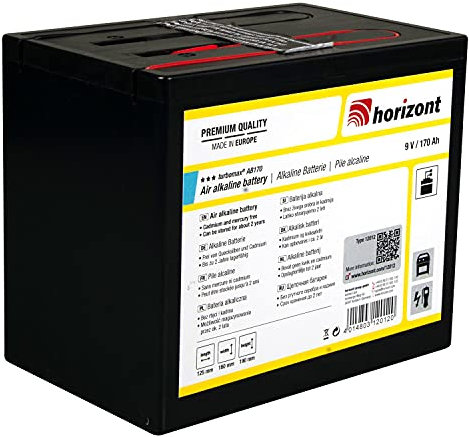Horizont - Batteria alcalina 9v 170Ah Horizont TurboMax AB170 per la chiusura - AB170