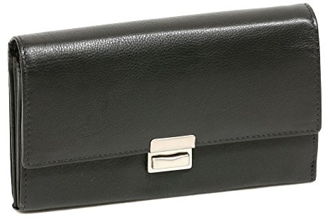 LEAS Portefeuille pour serveur chauffeur de taxi, cuir véritable, noir Special Edition''