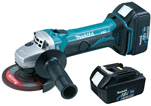 MAKITA DGA452RME - Mini-amoladora a bateria 18V 4.0 Ah litio-ion 115 mm con sistema antirestart