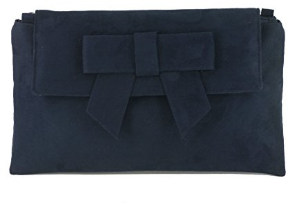 LONI Faux Suede Clutch Bow Bag Handmade in the UK Wedding Prom