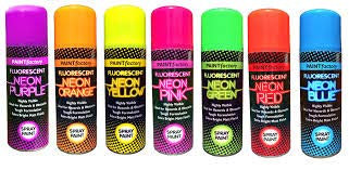 C 12 CANS OF FLUORESCENT NEON spray can paint 200ML Graffiti (Banksey) NO CFCs