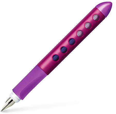 FABER-CASTELL 149848 - Schulfüller Scribolino, für Linkshänder, Feder L, brombeer, 1 Stück