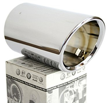 Original VW Auspuff GTI Endrohr Polo 6R Golf 7 Touran New Beetle Cross Golf Auspuffblende Edelstahl poliert 65mm