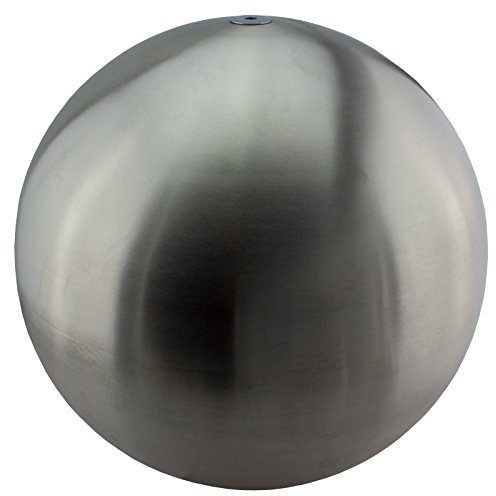 Kugelbrunnen aus matt gebürstetem Edelstahl D = 48cm - inklusive 1/2 Zoll Schlauchanschluss Brunnen Kugel Edelstahl matt modern