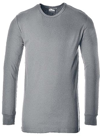 Portwest B123 Isolerad Termo T-Shirt Långärmad Grå, Stor