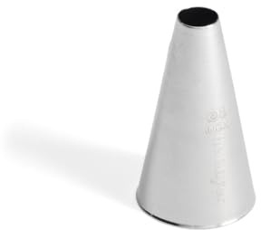 De Buyer - Douille en inox unie - Diamètre 0,8 cm - En Inox, Idéale pour Décorer, Garnir et Remplir, Sans Soudure pour Hygiène Parfaite, S'Adapte aux Poches Pâtissières, Argent