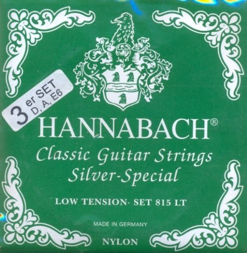 Hannabach 8157 grün 'Silver Special' - Bass-Satz Konzertgitarre, Low Tension