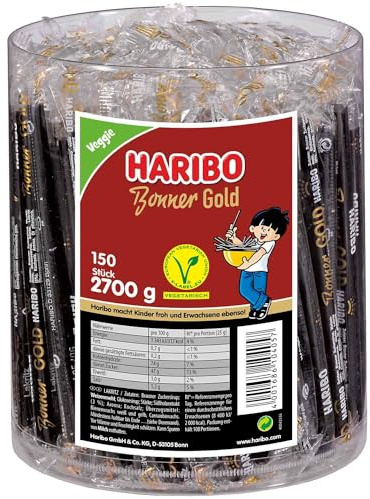 Haribo Bonner Gold - Juego de 150 barras (1 x 2,7 kg)