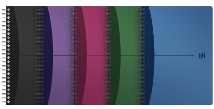 Oxford Spiralblock A5, liniert, Urban Mix, Spiral-Notizbuch, 5 Farben, 5 Stück