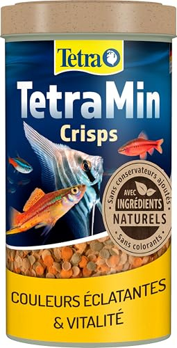 TetraMin Crisps - Mangime per tutti i pesci ornamentali, miscela ricca di nutrienti per pesci sani e acqua limpida, lattina da 250 ml