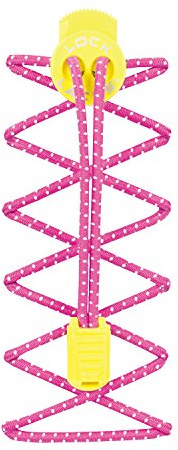 Nathan Schnürsenkel schwarz One Size one Size Reflektierende Leuchtstoffröhre in Fuchsia/Himmelgelb