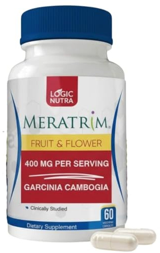 Logic Nutra Meratrim Proprietary Blend 400 mg - Garcinia Mangostana (Fruit Rind) Extract - Stimulant Free - 60 Vegetable Capsules