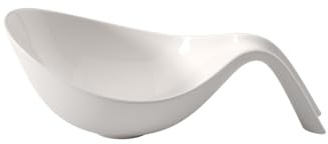 Villeroy och Boch Flow skål, med handtag, för stora salladar/soppor/pasta, premium porslin, diskmaskins- och mikrovågsugnssäker, vit, 1 800 ml