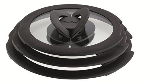 Tefal Ingenio L9931012 3 Piece Glass Lids, 18-18-20, Black
