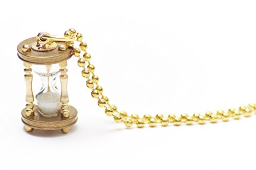 Miniblings Hourglass Necklace Functional Ball Chain 80Cm Egg Timer Clock Golden | From our own production in Berlin, hand-crafted, with length and time