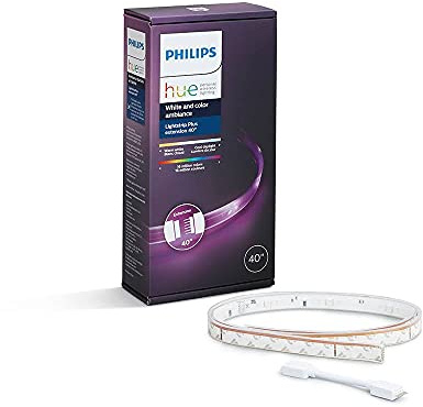 Philips 800268 Hue LightStrip Plus Dimmable LED Smart Light Extension (Compatible with Amazon Alexa, Apple HomeKit, and Google Assistant)
