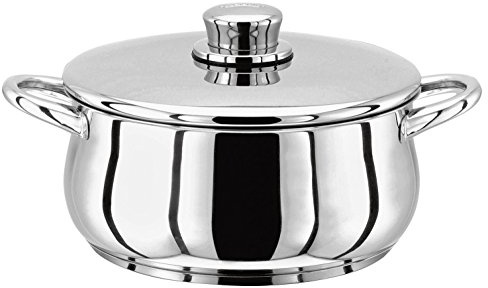 Stellar Classic Stainless Steel Casserole with Lid 16cm, 1.3L Induction Ready, Oven Safe, Dishwasher Safe