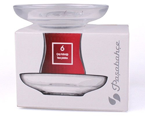 Unterteller 6er Cay platte glas Untersetzer