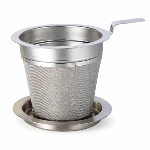 Cha Cult - Dauerfilter Edelstahlfilter mit Deckel Ø 8 cm Größe XL