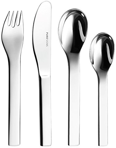 Puresigns Kinderbesteck 4-teilig ONE mini (Messer, Gabel & Löffel) Ergonomisch geformt | BPA-frei, spülmaschinenfest & rostfrei