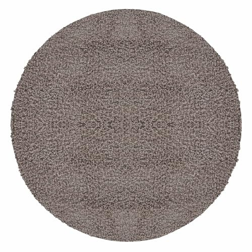 Carpetsale24 Shaggy Hochflor Teppich 200 cm Rund Beige weich flauschig modern einfarbig Perfekt als zentrales Wohnaccessoire für Wohnzimmer Schlafzimmer Flur