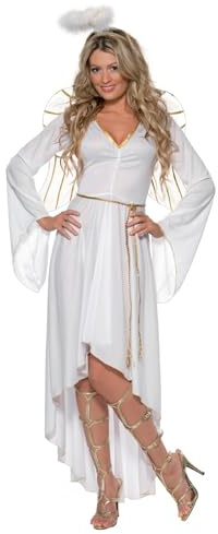 Smiffys Angel Costume, White Halloween und Karneval