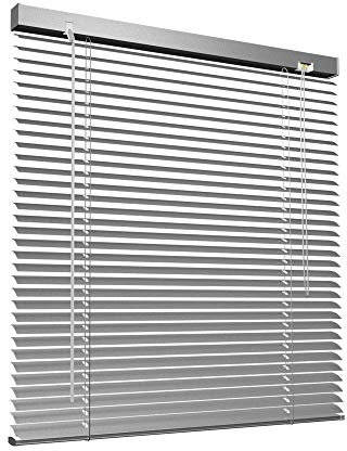 Victoria M. Aluminium Jalousie, 85 x 130 cm, Silber, Jalousie ohne Bohren, inkl. Klemmclips