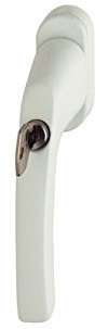 HOPPE Fenstergriff Modell Luxembourg 099S/US952 (100 Nm), Aluminium, abschließbar Secu 100®, und Secustik® Sperrmechanismus, erfüllt die Anforderungen nach DIN V ENV 1627-1630, Oberfläche: kunststoffbeschichtet weiß