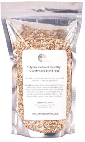 Parrot Essentials Tidymix Manifuctured Premium Quality Parakeet Diet Seed Blend (1.15 kg) - Parrot Food - For Small Birds