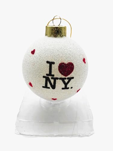 Kurt Adler I Love NY glasboll julprydnad
