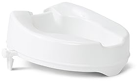 Medline Raised Toilet Seat with Secure Side Locks, 4 Elevation - 250 lbs. Capacity, for Seniors, Elderly, Independent Adults and Disabled Adults - 1 Ct.