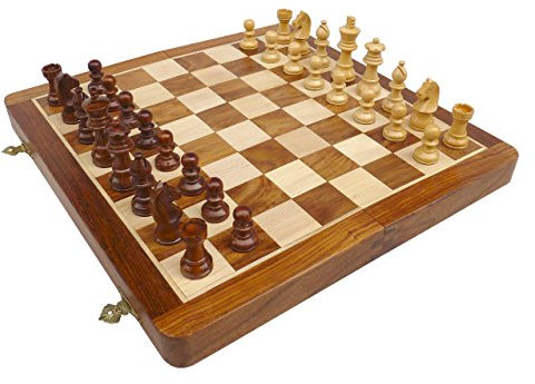 SchachQueen - Holzkassette Midi - 15x30cm, KH 60mm, FG 30mm, 1.000 Gramm, indischer Palisander/Buchsbaum