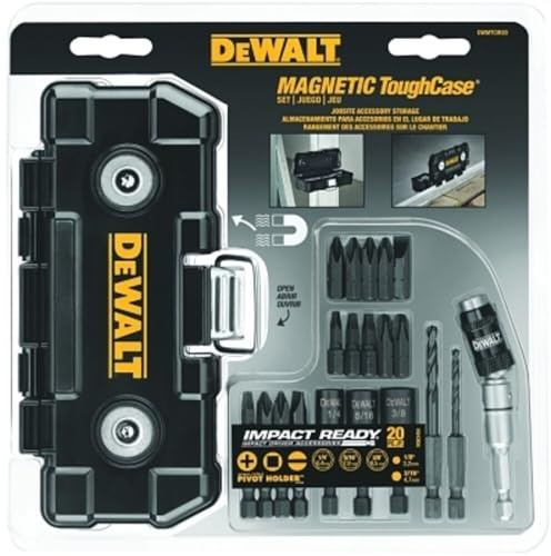 DEWALT DWMTCIR20 20-Piece Impact-Ready Magnet ToughCase Set