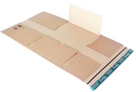 progressPACK Universal-Versandverpackung Premium PP B05.06 aus doppelter Wellpappe, DIN A3, 430 x 310 x bis 90 mm, 20-er Pack, braun