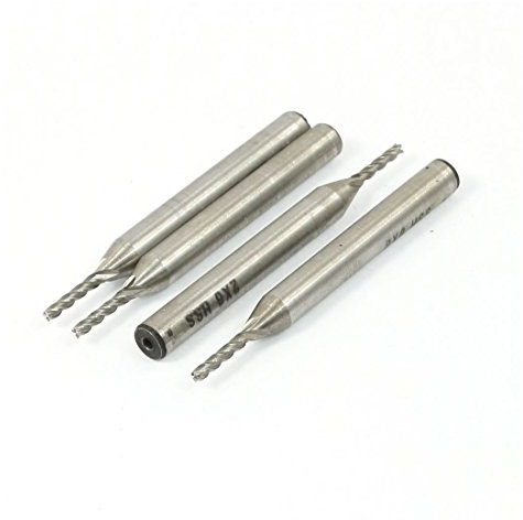 sourcing map 4 HSS 2 mm Schneiden Durchmesser 6 mm Schaft | 4 Flöten Bohrer Schaftfräser
