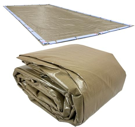 Pool Mate 572045R - Cubierta de Invierno para albercas enterradas, Extra Resistente, Arenisca, 20 x 45 pies