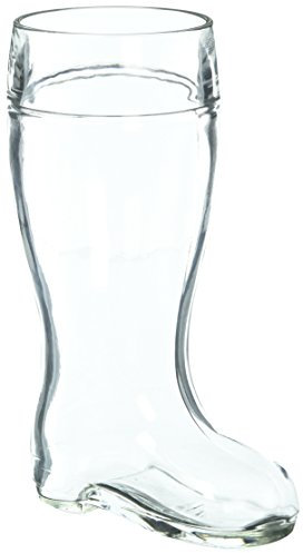 Henry Cornell and Associates 5674 Oktoberfest 0.5 Liter Glass Beer Boot, Clear