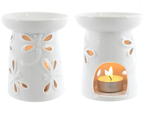 Jones Home and Gift Dragonfly bruciatore – Bianca Smaltata,