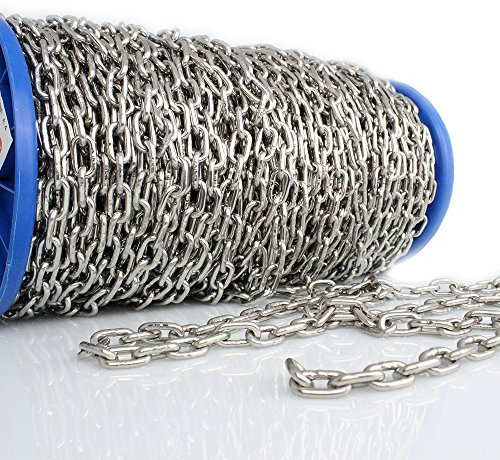 5 Meter Kette 4 mm - langgliedrig DIN 763 Edelstahl A4