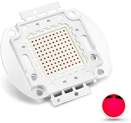 CHANZON High Power Led Chip 100W Deep Red Plant Grow Light (650nm - 660nm / Input 3000mA / DC 20V - 24V / 100 Watt) SMD COB Emitter Diode Components 100 W Bead for DIY Hydroponic/Flower Growing Lamp | (3000mA / DC 20V - 24V / 100 Watt) SMD COB Emitter Diode Components Bead for DIY Hydroponic Flowers Growing Lamp