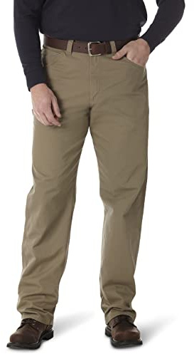 Wrangler Mens Riggs Workwear Fr Flame Resistant Carpenter Jeans, Bark, 36W x 30L