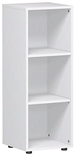 Gera Möbel Schranksystem Flex Regal, Holzdekor, weiß, 40 x 40 x 110.4 cm