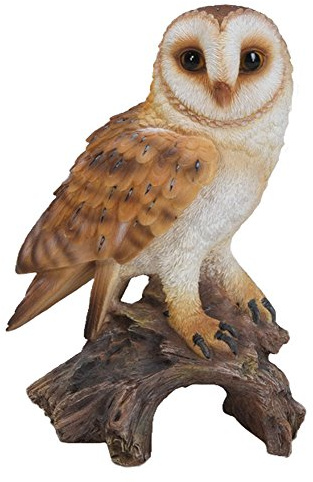 Hi-Line Gift Ltd Barn Owl on Stump, 7.25