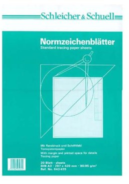 Schleicher & Schuell 643435 - Transparentpapier A3 20 Blatt Rahmen quer