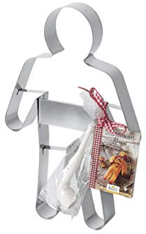 Birkmann, Plätzchen-Ausstechform Stutenkerl, 24 cm, Edelstahl, hochwertige Qualität, 196650