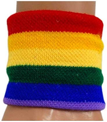 Schweißband/Armband/Handgelenkband REGENBOGEN / SCHWULE / LESBEN / CSD 1 Stück gute Qualität