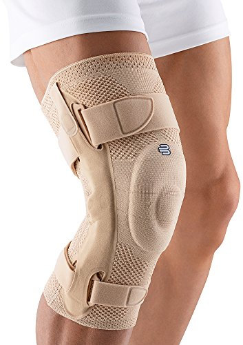 BAUERFEIND - GenuTrain S - Ginocchiera incernierata - Stabilità avanzata dell'articolazione del ginocchio - Ginocchio destro - Taglia 5 - Colore Beige