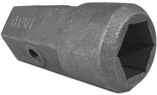 Titan Attachments Replacement Auger Bit Repair Hub 2 Female Hex, 5/8 and 3/4 Pin Holes, Easy Installation Weld-on